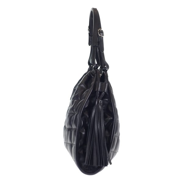 443028 04 Gucci Quilted Medium 2way Tote Shoulder Bag Black