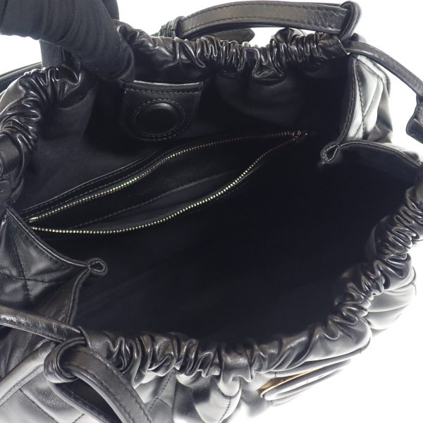 443028 07 Gucci Quilted Medium 2way Tote Shoulder Bag Black