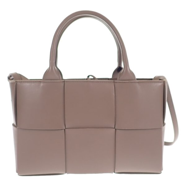 443721 02 Bottega Veneta Mini Arco 2way Tote Shoulder Bag Taupe Gray