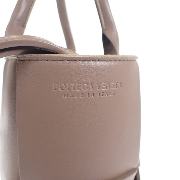 443721 08 Bottega Veneta Mini Arco 2way Tote Shoulder Bag Taupe Gray