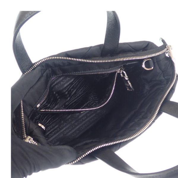 445135 08 Prada Padette Re Nylon 2way Tote Handbag Black