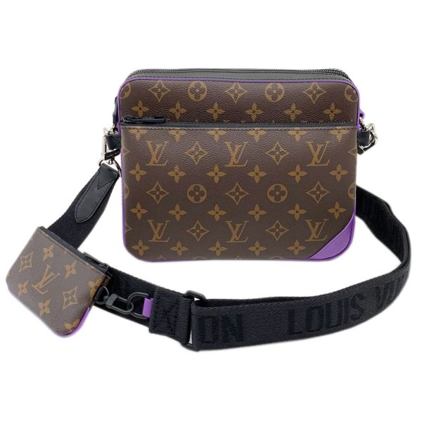 46266 Louis Vuitton Trio Messenger Shoulder Crossbody Bag purple