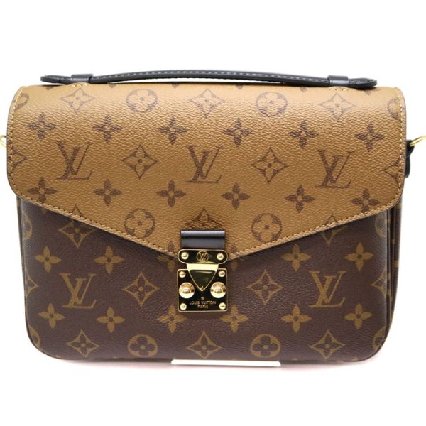 4997 1 Louis Vuitton Pochette Metis MM Monogram Reverse Hand Shoulder Bag Brown