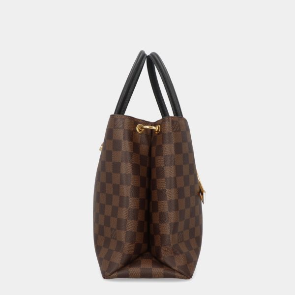 4l v16 00225 03 Louis Vuitton LV Riverside Shoulder Bag Damier Leather 2WAY Handbag Brown
