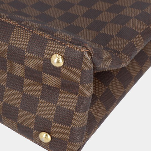 4l v16 00225 15 Louis Vuitton LV Riverside Shoulder Bag Damier Leather 2WAY Handbag Brown