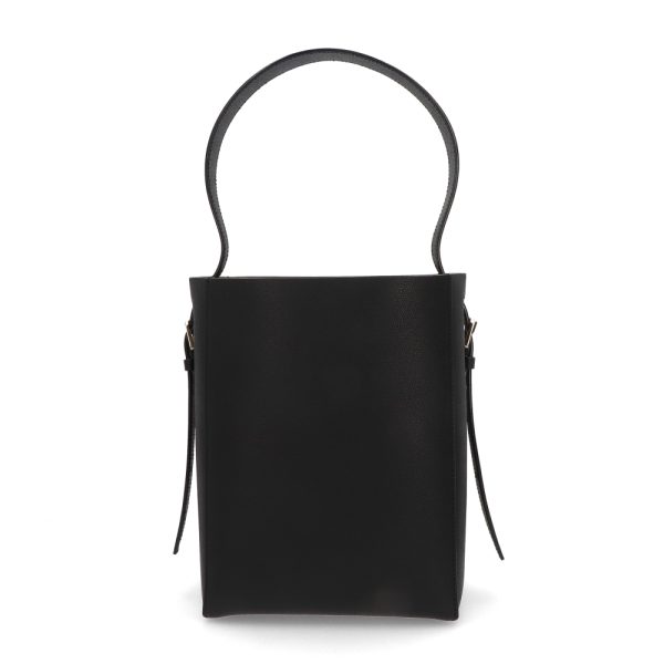 4vlx16 00007 03 Valextra Soft Calfskin Shoulder Bag Bucket Bag with Pouch Black