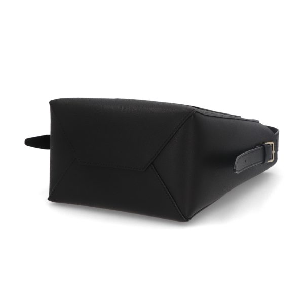 4vlx16 00007 05 Valextra Soft Calfskin Shoulder Bag Bucket Bag with Pouch Black