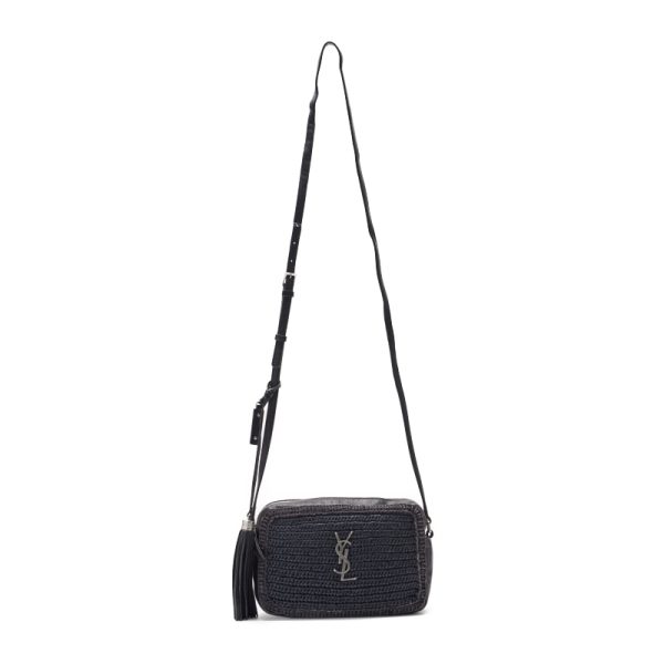 5 Saint Laurent Lou Camera Fringed Leather Shoulder Bag Black