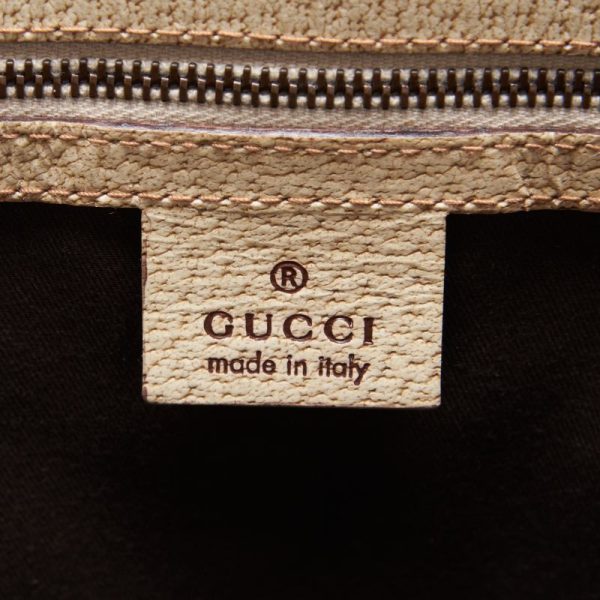 5 Gucci Gg Canvas Leather Handbag Beige