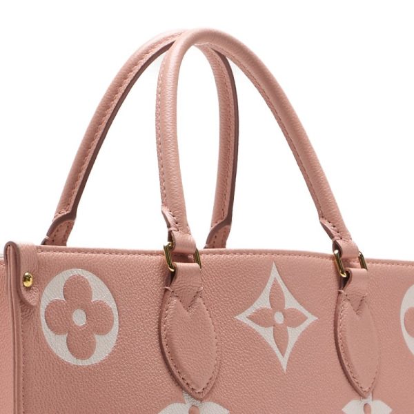 5 Louis Vuitton On The Go MM Monogram Giant Tote Bag Pink