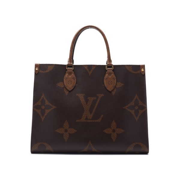 5 Louis Vuitton On The Go MM Monogram Giant Tote Bag Brown