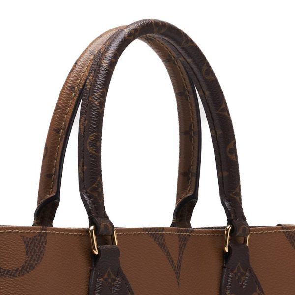 5 Louis Vuitton On The Go MM Monogram Giant Tote Bag Brown