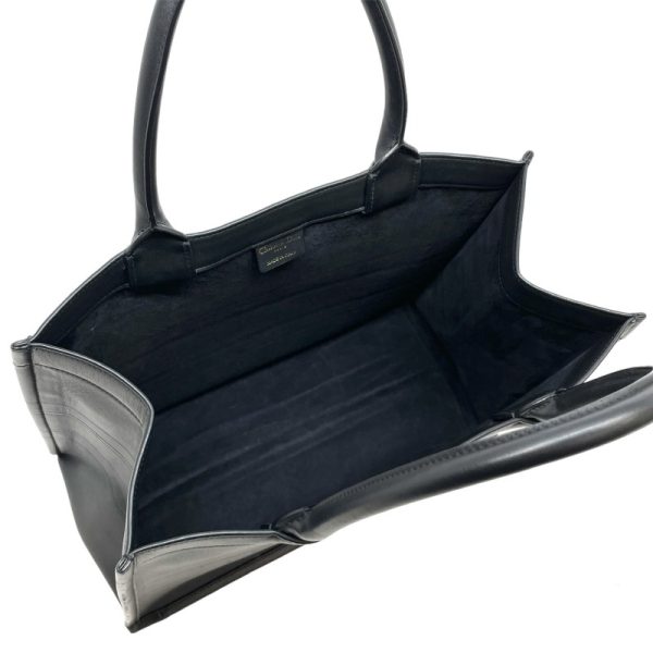 5 Christian Dior Book Calfskin Tote Bag Black