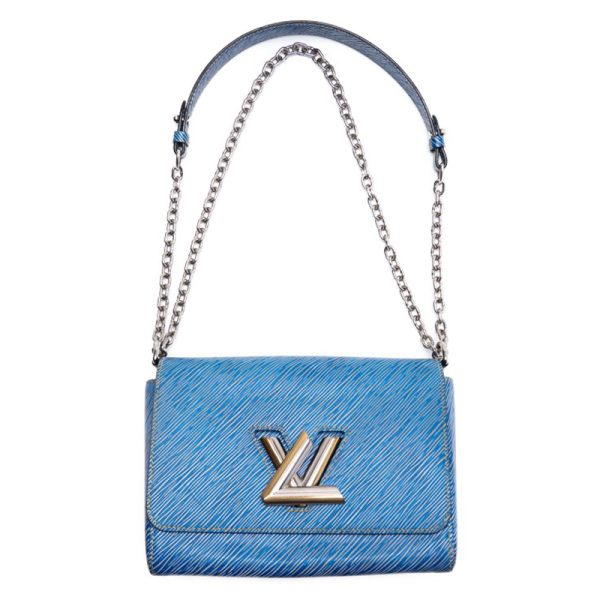 5 Louis Vuitton Epi Twist MM Chain Epi Leather Shoulder Bag Denim Light