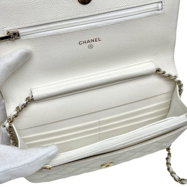 5 Chanel Matelasse Caviar Skin Shoulder Bag White