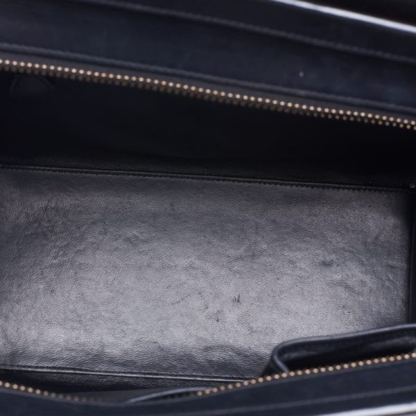 5 Celine Luggage Micro Handbag Leather Gray