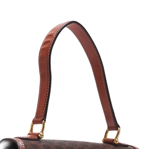 5 Celine Triomphe Handbag Leather Brown