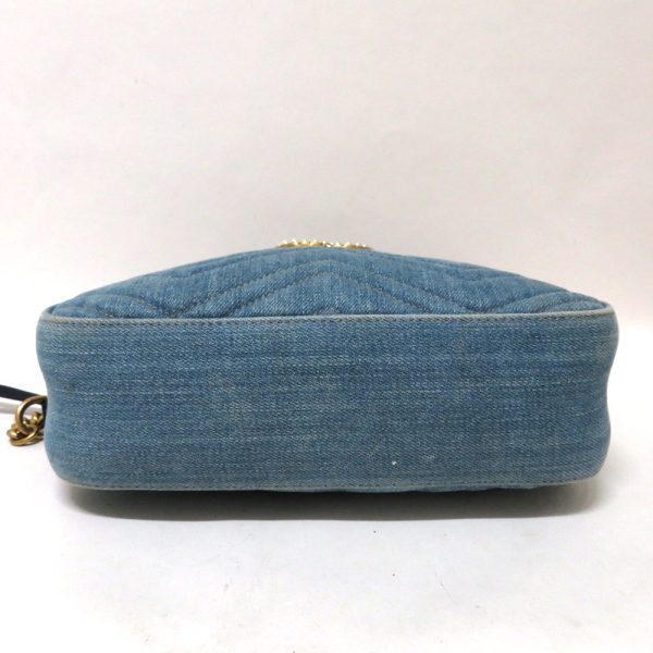 5 gu201022 2 04 Gucci Bag GG Marmont Denim AB Rank Shoulder Blue