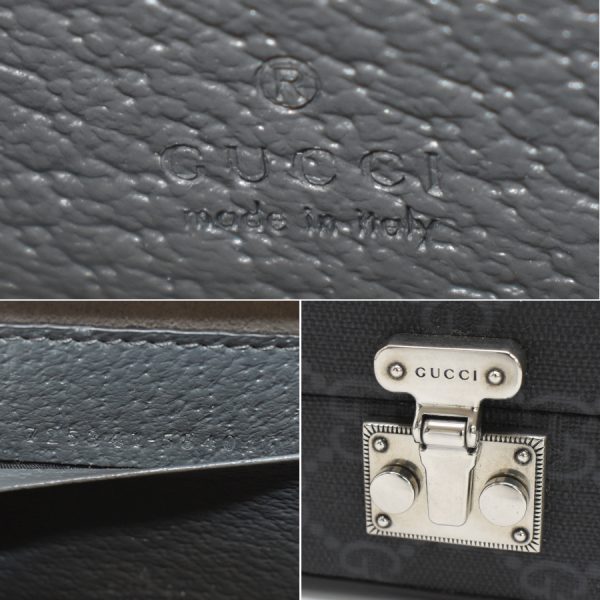 5000049884103433 9 Gucci Cutout Interlocking G Top Handle Supreme Shoulder Bag Gray Black