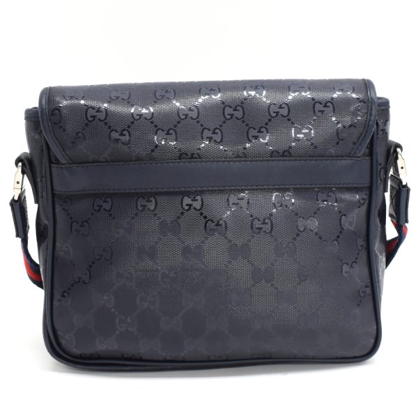 5000049884103608 3 Gucci GG Imprime Messenger Shoulder Bag Web Stripe Navy