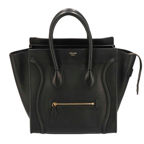 50596 1 Celine Micro Luggage Shopper Bag Black