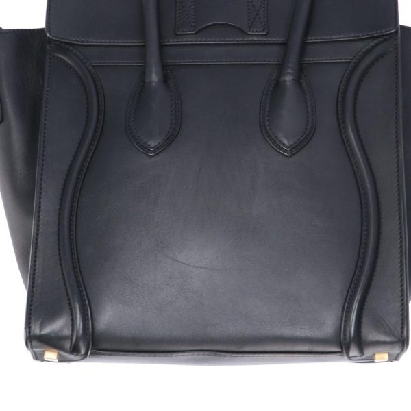 50596 6 Celine Micro Luggage Shopper Bag Black