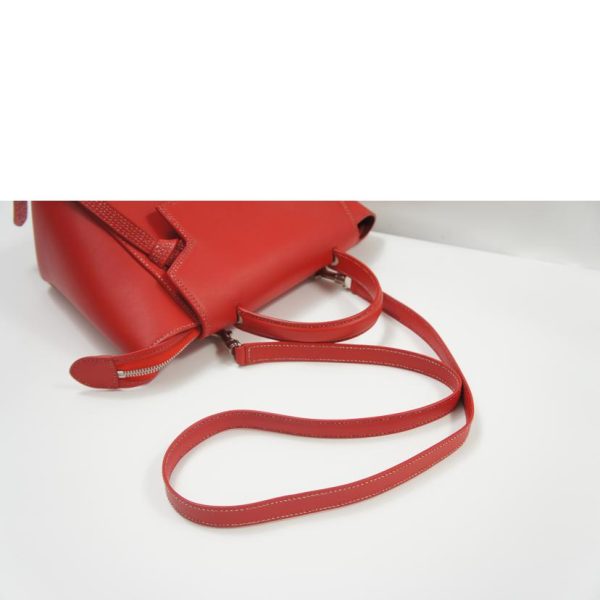 52339 4 Celine Pico Calf Skin 2 Way Belt Hand Bag