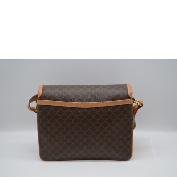 53350 2 Celine Macadam Leather Line Flap Shoulder Bag