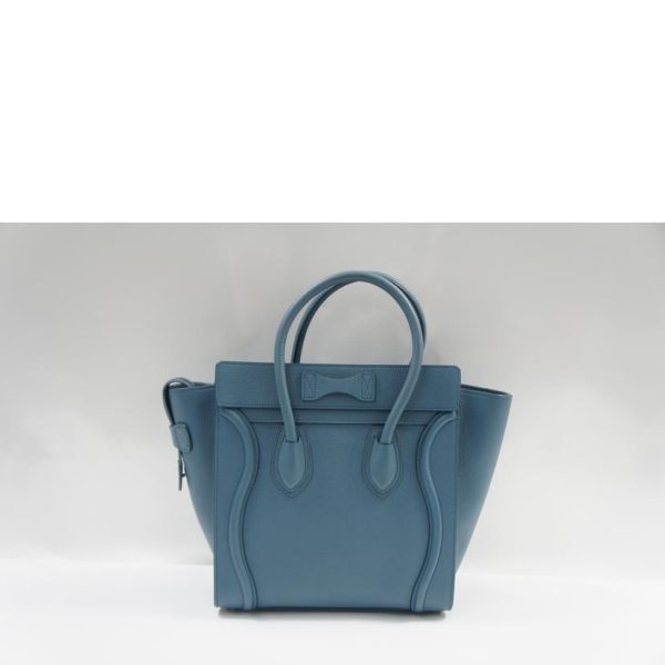 53350 2 Celine Leather Micro Luggage Shopper Hand Bag