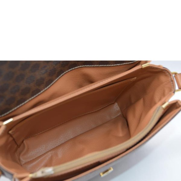 53350 5 Celine Macadam Leather Line Flap Shoulder Bag