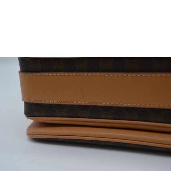53350 8 Celine Macadam Leather Line Flap Shoulder Bag
