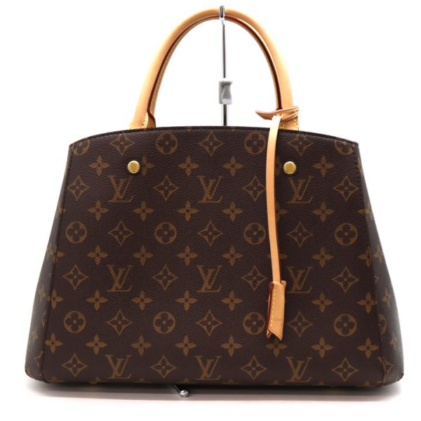 5457 1 LOUIS VUITTON Montaigne MM ShoulderHand Bag Monogram Canvas Brown