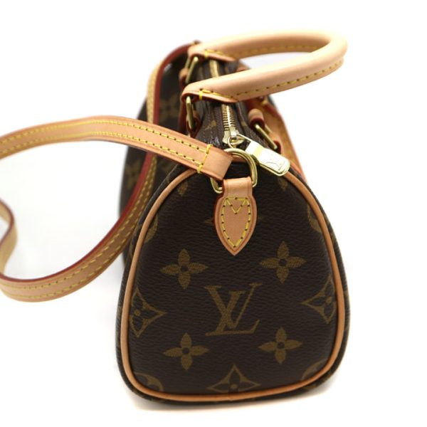 5537 4 Louis Vuitton Nano Speedy Bag 2WAY Bag Monogram Canvas Brown