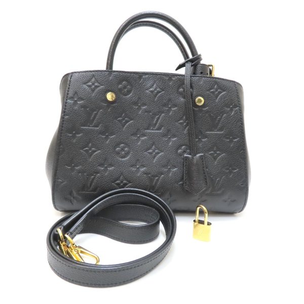 554521 2 Louis Vuitton Monogram Empreinte Montaigne BB Handbag Black