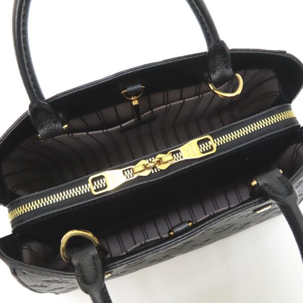 554521 8 Louis Vuitton Monogram Empreinte Montaigne BB Handbag Black