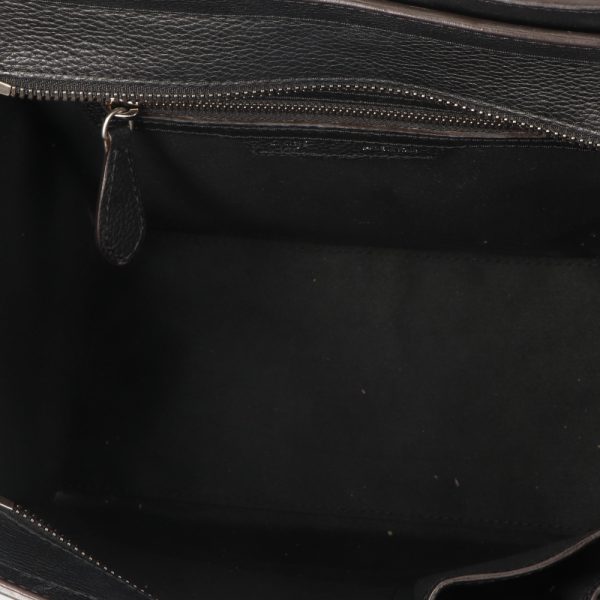 5cel16 00017 10 Celine Luggage Micro Shopper Tote Bag Leather Handbag Black