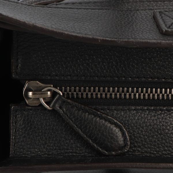 5cel16 00017 12 Celine Luggage Micro Shopper Tote Bag Leather Handbag Black