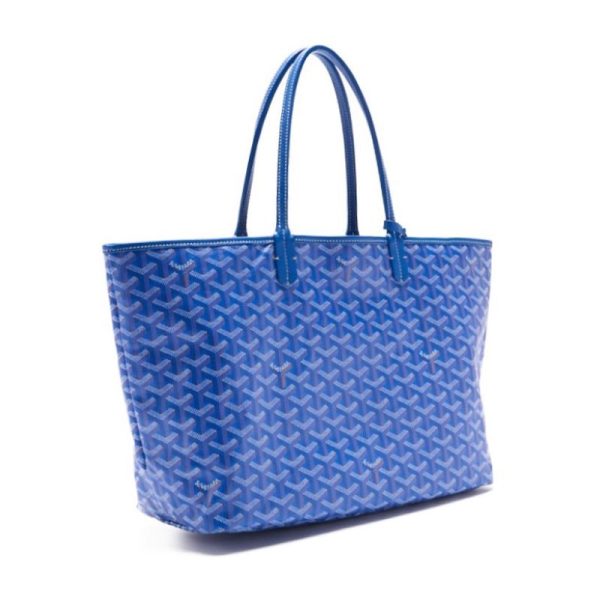 5rg4oymxprev3 3 Goyard Saint Louis Pm Coated Canvas Tote Bag Blue