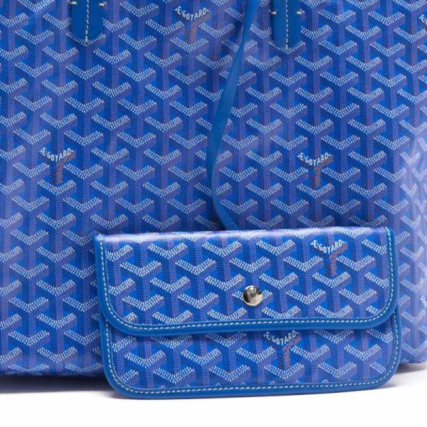 5rg4oymxprev3 6 Goyard Saint Louis Pm Coated Canvas Tote Bag Blue