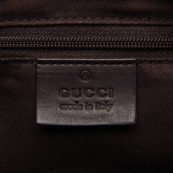 6 Gucci Gg Canvas Leather Handbag Brown