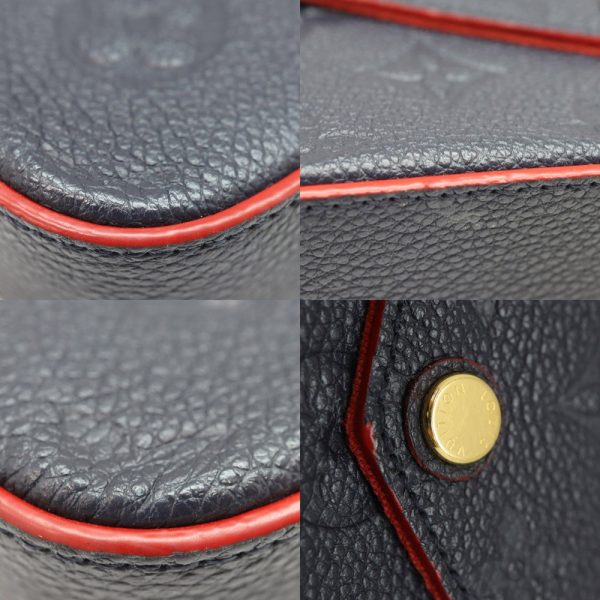 6 Louis Vuitton Pochette Felicie Empreinte Leather Navy