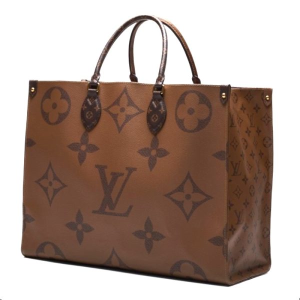 6 Louis Vuitton On The Go GM Monogram Giant Tote Bag Brown