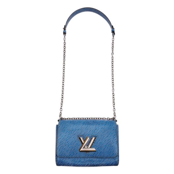 6 Louis Vuitton Epi Twist MM Chain Epi Leather Shoulder Bag Denim Light