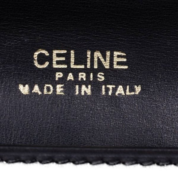 6 Celine Carriage Calf Leather Shoulder Bag Black