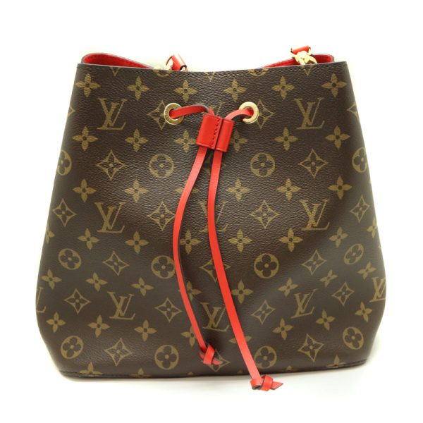 626 1 LOUIS VUITTON NeoNoe Shoulder Bag Monogram Canvas Coquelicot BrownRed