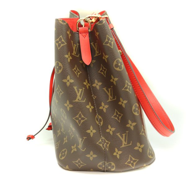 626 3 LOUIS VUITTON NeoNoe Shoulder Bag Monogram Canvas Coquelicot BrownRed