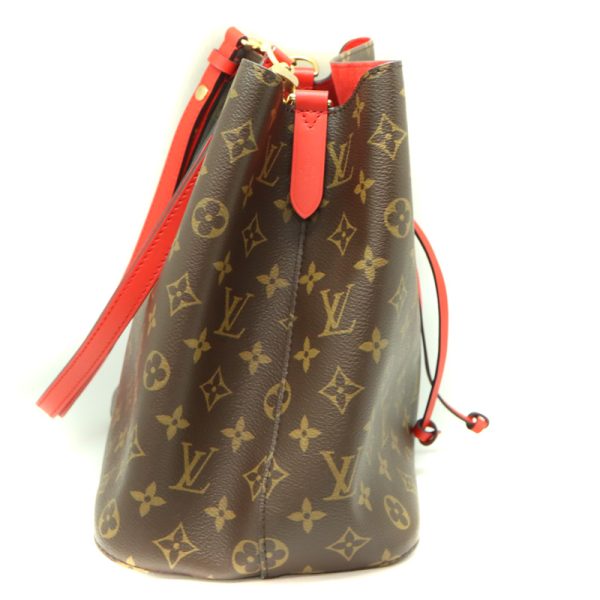 626 4 LOUIS VUITTON NeoNoe Shoulder Bag Monogram Canvas Coquelicot BrownRed