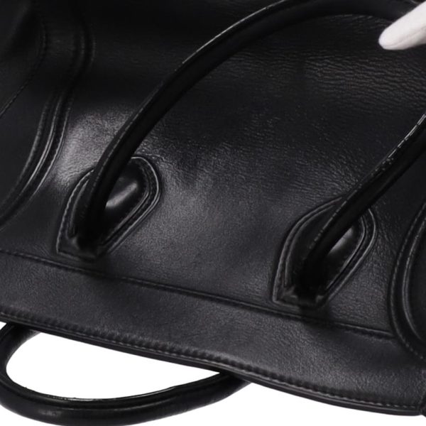 64517 10 Celine Phantom Leather Luggage Back Tote Hand Bag Black