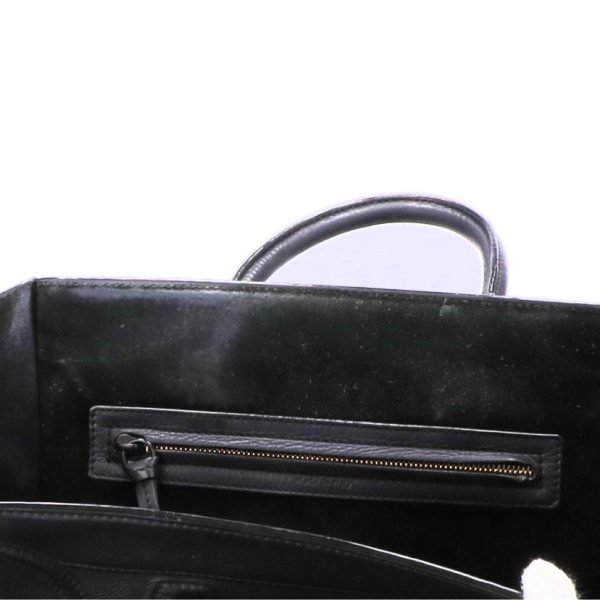 64517 9 Celine Phantom Leather Luggage Back Tote Hand Bag Black