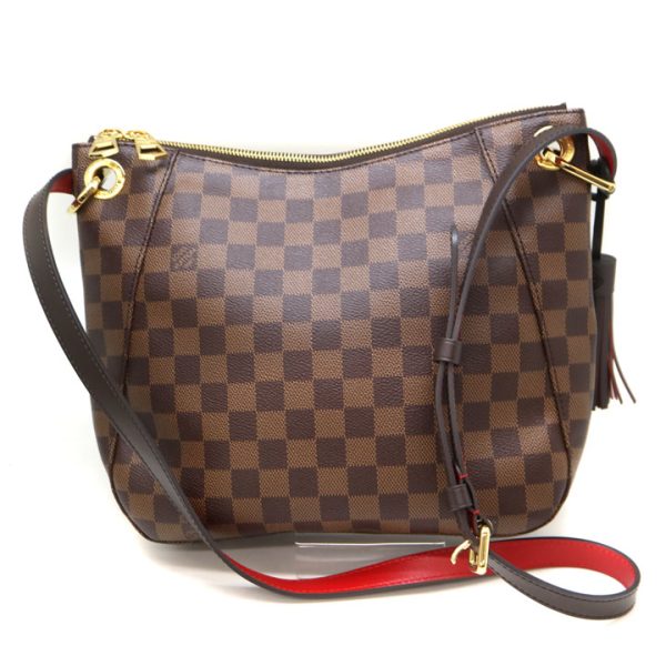 6499 2 Louis Vuitton South Bank Shoulder Bag Damier Canvas Ebene Brown